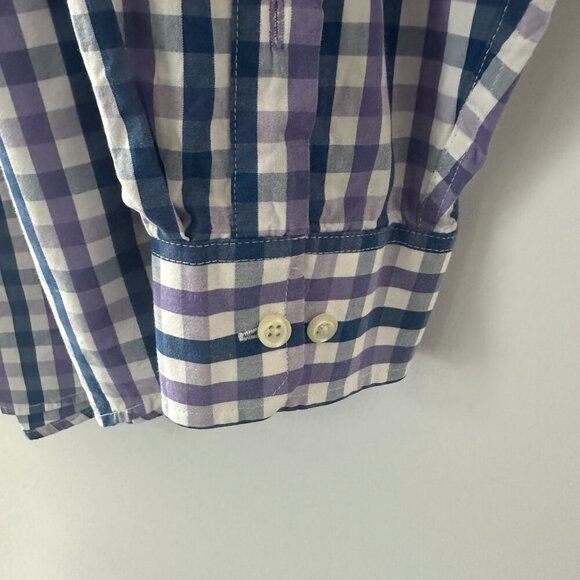 Blue, White & Purple Check Izod Large Shirt - Picture 10 of 11